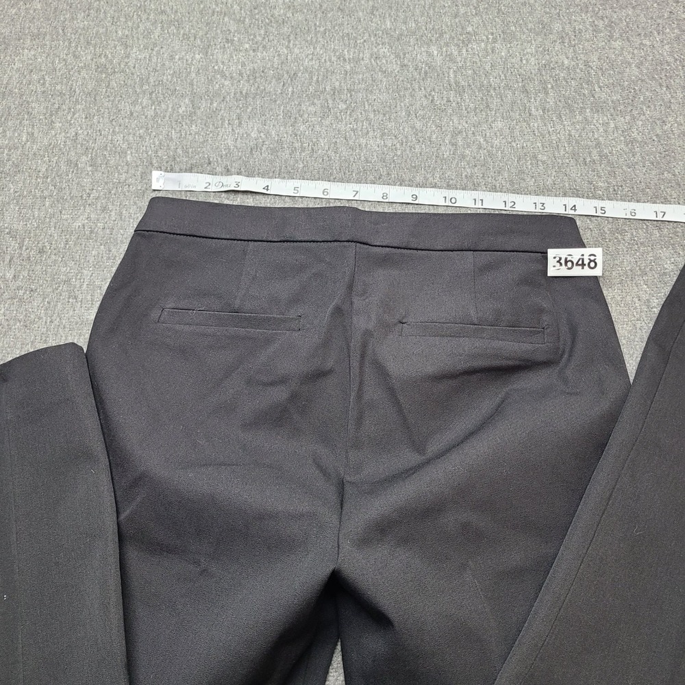 J.Crew Martie Pants Womens 2 Black Excellent Slim Fit Cropped Side Zip Trousers - Picture 7 of 8
